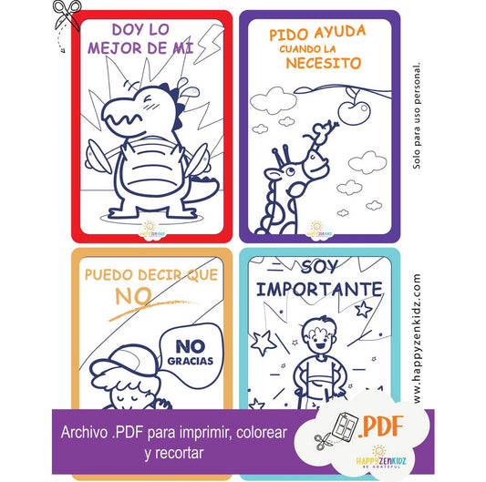 PDF en blanco y azul para descargar, imprimir y colorear